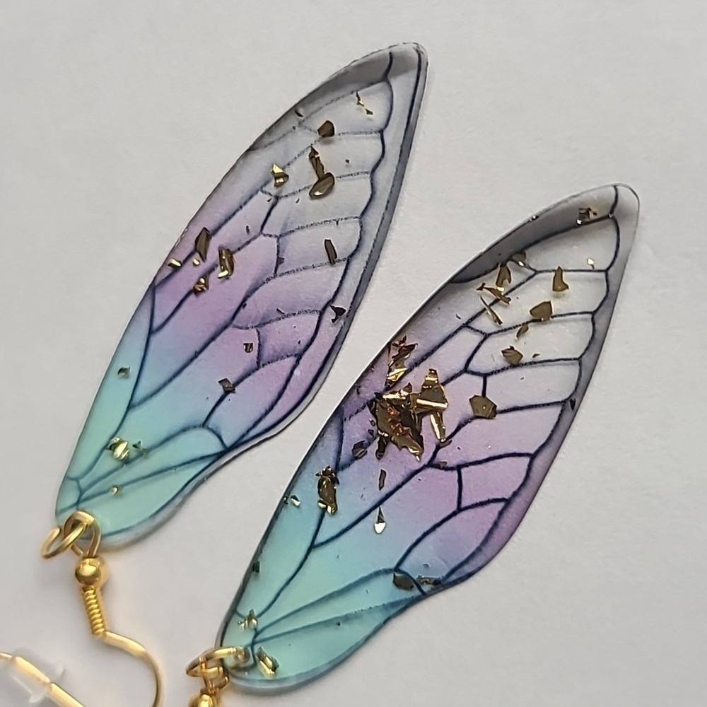 * Host Pick* Handmade Dragonfly wing earrings - Picture 3 of 3